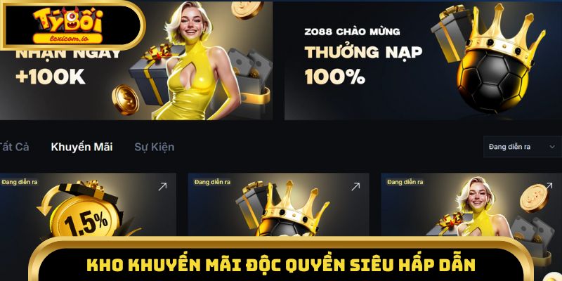 Kho khuyến mãi độc quyền siêu hấp dẫn tại Tyboi